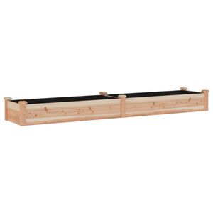 vidaXL Plantenbak verhoogd met voering 240x45x25 cm massief vurenhout