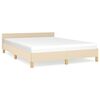 vidaXL Bedframe zonder matras stof cr&egrave;mekleurig 140x200 cm