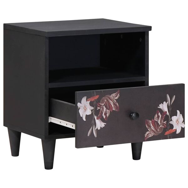 vidaXL Nachtkastje met lade Bruin 40 x 33 x 46 cm Massief Mango Hout