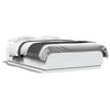 vidaXL Bedframe met LED-verlichting bewerkt hout wit 160x200 cm