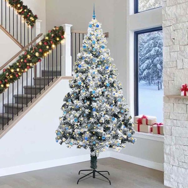 vidaXL Kerstboom met 300 LED met standaard Groen 300 cm PVC