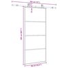 vidaXL Schuifdeur met beslagset 90x205 cm ESG glas zwart