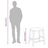 vidaXL Barstoelen met kussens 2 st massief hout rubber wit