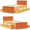 vidaXL Bedframe zonder matras met hoofdbord grenenhout bruin 90x200 cm