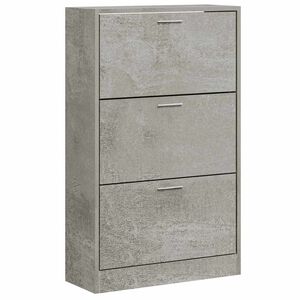 vidaXL Schoenenkast 63x24x103 cm bewerkt hout betongrijs