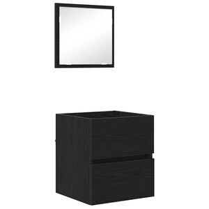 vidaXL Badkamerkast Zwart Eiken 41 x 38,5 x 45 cm Bewerkt hout
