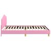 vidaXL Peuterbedframe met hoofdbord Roze 80 x 200 cm Stof