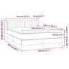 vidaXL Boxspring met matras fluweel roze 140x200 cm