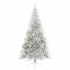vidaXL Kunstmatig Voorverlicht Kerstboom met 300 LED Zilver 240 cm PET