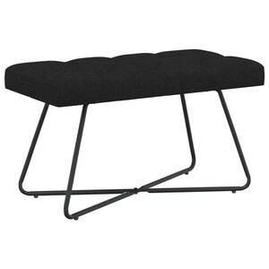 vidaXL Bank met knoopverstelling Zwart 80 x 40 x 46 cm Stof