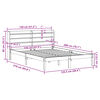 vidaXL Bedframe met hoofdbord massief grenenhout wasbruin 120x200 cm