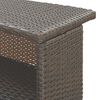 vidaXL 3-delige Tuinbarset met kussens poly rattan bruin