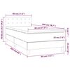 vidaXL Boxspring met matras en LED stof donkerbruin 80x200 cm
