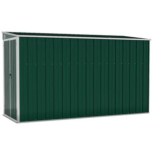 vidaXL Tuinschuur wandmontage 118x288x178 cm staal groen