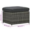 vidaXL 4-delige Loungeset met kussens poly rattan antraciet