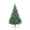 vidaXL Kunstmatig Voorverlicht Kerstboom met 300 LED Groen 180 cm PVC