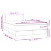 vidaXL Boxspring met matras fluweel lichtgrijs 120x220 cm