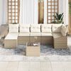 vidaXL Tuin Sofa Set met kussen 8 pcs Beige en Crème poly rattan