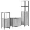 vidaXL Badkamermeubelset 3 st Grijs Sonoma en Zwart 36 x 35 x 165 cm