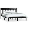 vidaXL Bedframe massief grenenhout zwart 120x200 cm