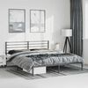 vidaXL Bedframe met hoofdbord metaal zwart 183x213 cm