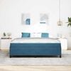 vidaXL Bedframe met matras Donkerblauw 180 x 200 cm Stof