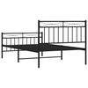 vidaXL Bedframe met hoofd- en voeteneinde metaal zwart 107x203 cm