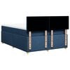 vidaXL Boxspring met matras stof blauw 160x200 cm