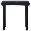vidaXL Tuintheetafel 40x40x40 cm poly rattan zwart