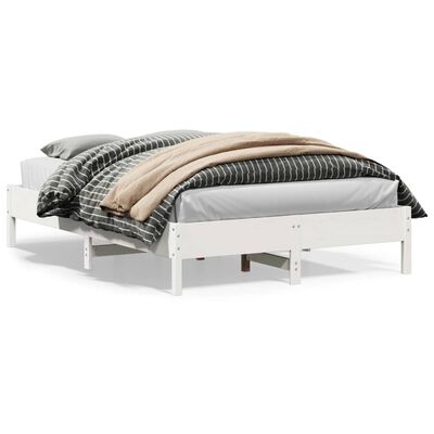 vidaXL Bedframe zonder matras massief grenenhout wit 120x200 cm