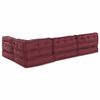 vidaXL Modulair bank 4 pcs Bordeaux Stof