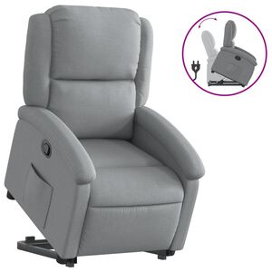 vidaXL Sta-op-stoel elektrisch verstelbaar stof taupe