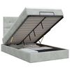 vidaXL Ottoman bed met matras Lichtgrijs 120 x 190 cm Fluweel