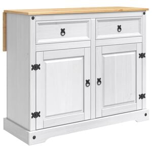 vidaXL Keuken Eiland Set Wit en Honing Was 112 x 70 x 91,5 cm