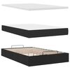 vidaXL Ottoman bed met matras en LED's 120x190 cm stof zwart