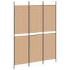 vidaXL 3-Panel Room Divider Beige 150 x 200 cm Stof