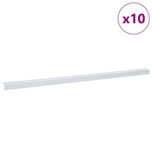 vidaXL Trapprofielen 10 st Zilver 67 x 3 x 2 cm Aluminium
