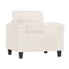 vidaXL 4-delige Loungeset met kussens microvezelstof beige