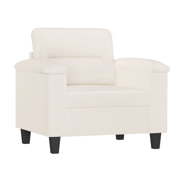 vidaXL 4-delige Loungeset met kussens microvezelstof beige