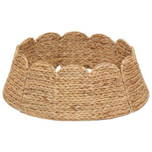 vidaXL Kerstboomkraag Rond Naturel Dia. 45 x 22 cm Waterhyacint