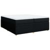 vidaXL Boxspring met matras stof zwart 200x200 cm