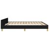 vidaXL Bedframe zonder matras stof zwart 180x200 cm