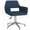 vidaXL Eetkamerstoelen draaibaar 4 st stof blauw