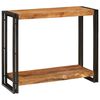 vidaXL Wandtafel met plank Bruin 90 x 33 x 75 cm Massief Mango Hout