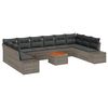vidaXL Tuin Sofa Set 11 st Grijs