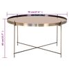 House Nordic Salontafel Scarlett 70x40 cm rond messingkleurig
