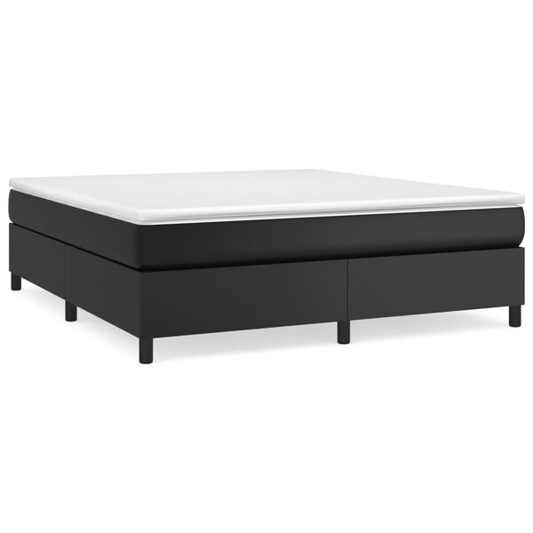 vidaXL Boxspring bed kunstleer zwart 160x200 cm