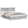 vidaXL Opslag bed met lade Beton Grijs 200 x 200 cm Bewerkt hout
