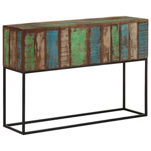 vidaXL Wandtafel 110x30x75 cm massief gerecycled hout en ijzer