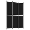 vidaXL Kamerscherm met 3 panelen 150x220 cm stof zwart